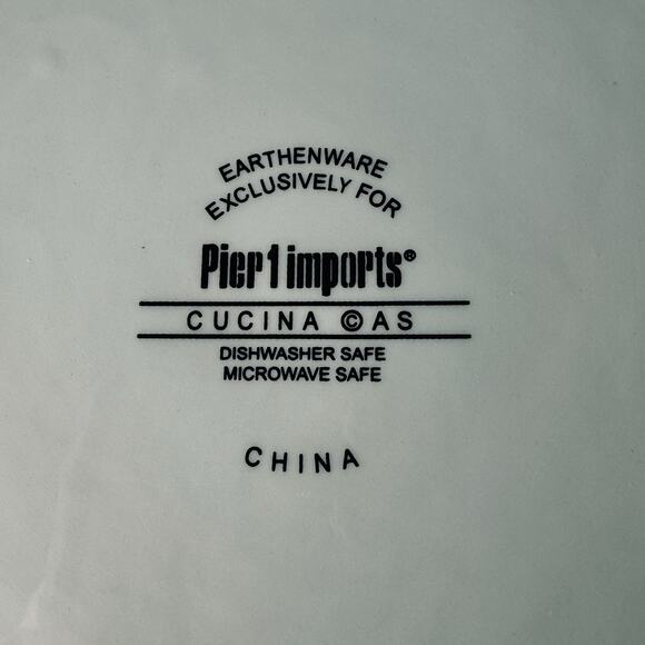 Pier 1 One Cucina Earthenware Italian Chianti Pasta Salad Bowl 9.5” Replacement - Picture 3 of 4